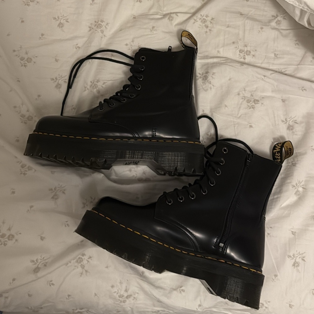 Dr. Martens Jadon Black Leather Boots